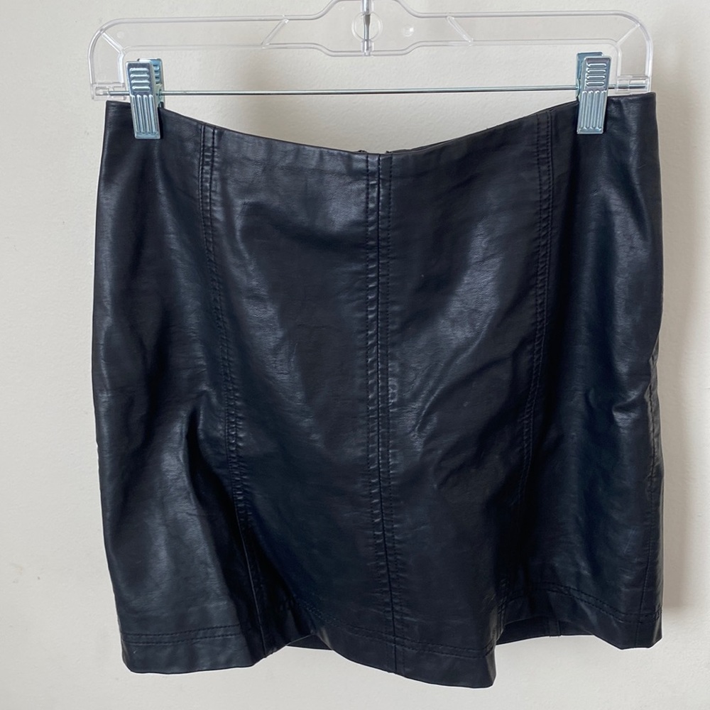 Free People faux leather skirt